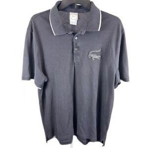Vintage Lacoste Polo Shirt Mens Short Sleeve Large Big Gray Alligator Logo Large